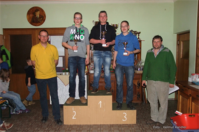 Jugend männlich: 1. Rang Michael Krabath, 2. Rang Philipp Schlick, 3. Rang Stefan Gfrerer